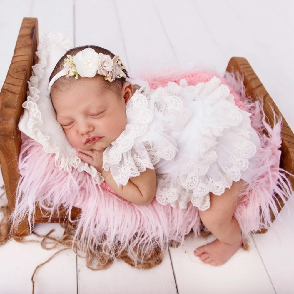 Newborn Baby Girl Romper Floral - Acessórios para Fotografia de Recém-Nascidos, Macacão