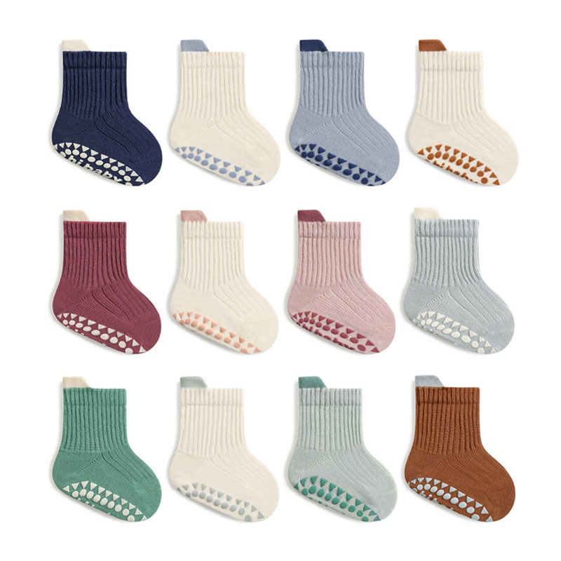 Unisex Baby Socks Non Slip - 3 pares de meias infantis de