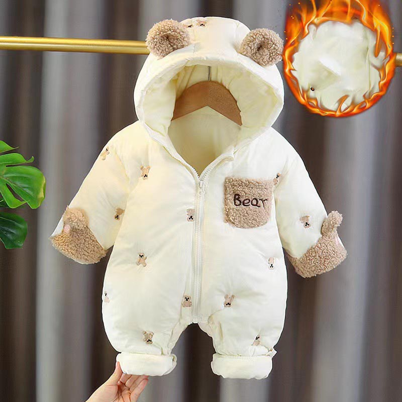 Inverno bebê recém-nascido mac - Cotton Baby Onesies Zipper avaliação e preço