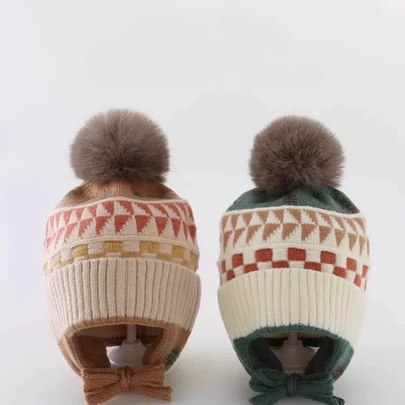 Gorro de bebê com proteção par - Infant Beanie Hat With Ears avaliação e preço