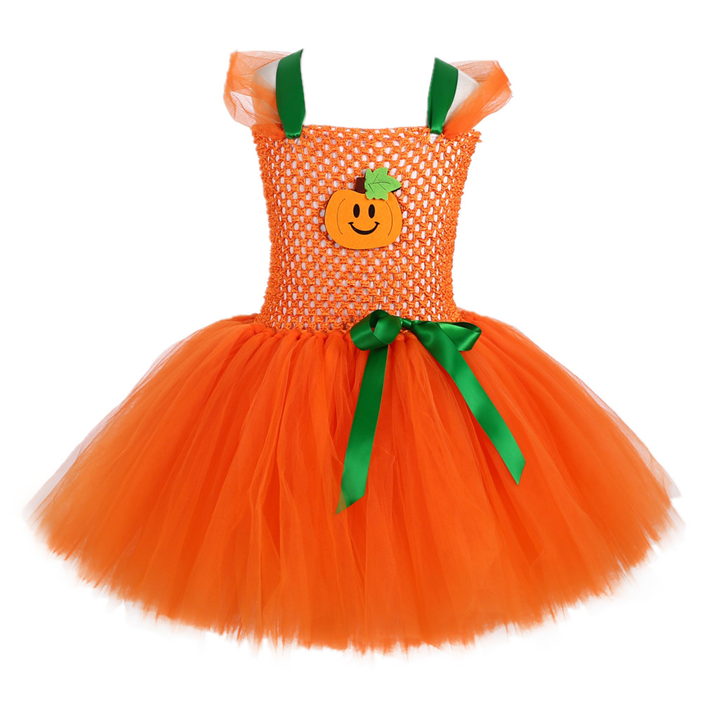 Fantasia de abóbora para o Hal - Toddler Girl Tulle Party Dress avaliação e preço