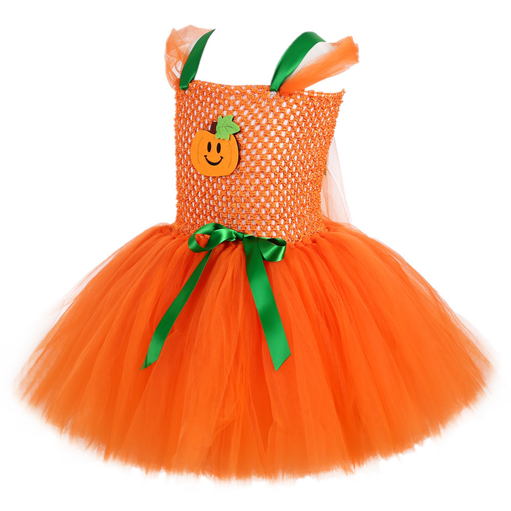 Fantasia de abóbora para o Hal - Toddler Girl Tulle Party Dress avaliação e preço
