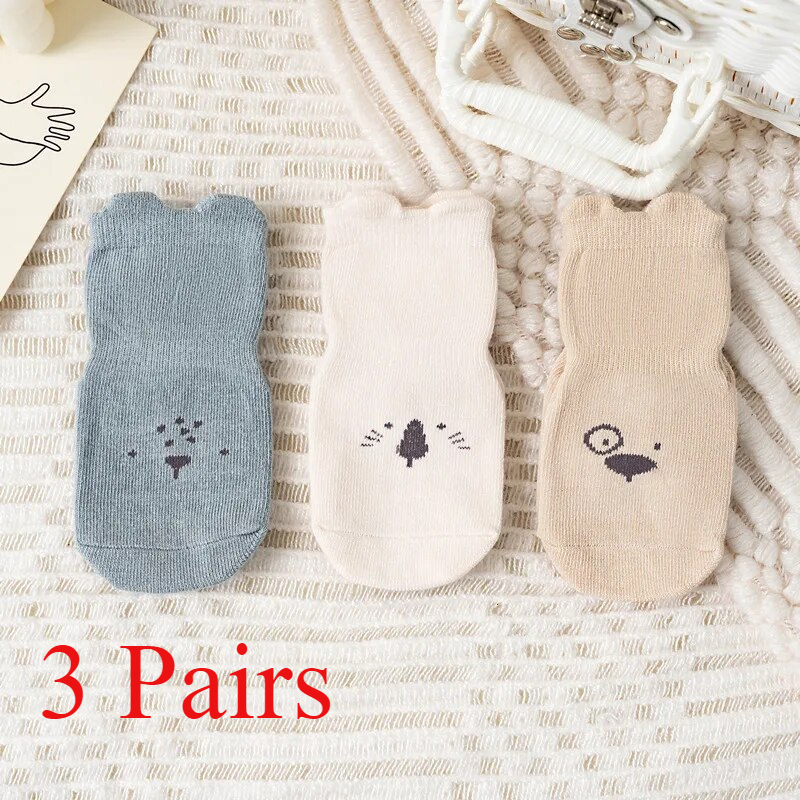 3/5 pares meias casuais respir - Unisex Baby Socks Non Slip avaliação e preço