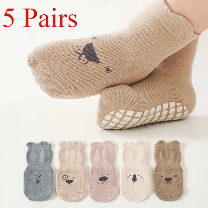 3/5 pares meias casuais respir - Unisex Baby Socks Non Slip avaliação e preço