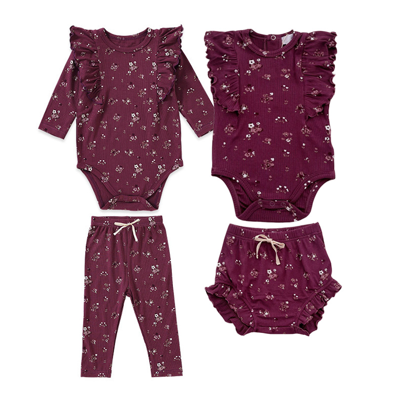 Conjunto de roupas para bebês  - Newborn Baby Girl Romper Floral avaliação e preço