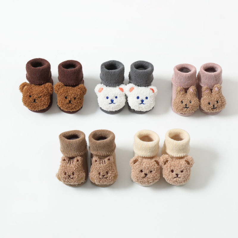 Meias de Bebê em Fleece Coral  - Unisex Baby Socks Non Slip avaliação e preço
