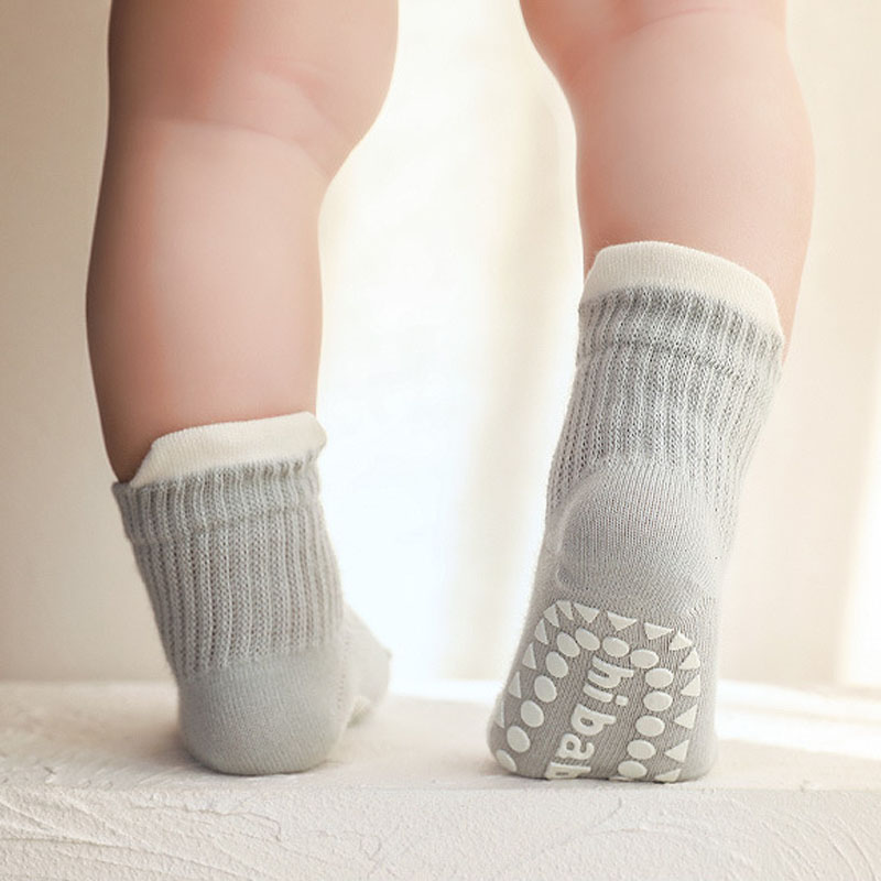 3 pares de meias infantis de a - Unisex Baby Socks Non Slip avaliação e preço
